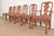 Romweber Antique Georgian Carved Walnut Side Chairs or Dining Chairs, Set of Four For Sale - Image 13 of 14