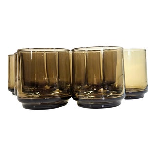 Tawny Mid Century Lowballs- Set of Eight For Sale
