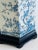 Vintage 1950s White Crackle & Blue Floral Chinoiserie Table Lamp For Sale - Image 9 of 9