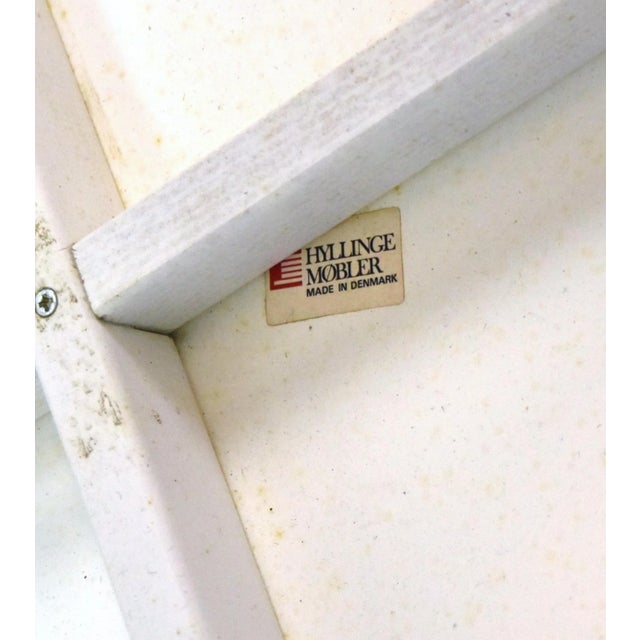 Mid 20th Century Vintage Danish Modern White Painted Round Side Table by Hyllinge Mobler For Sale In Chicago - Image 6 of 7