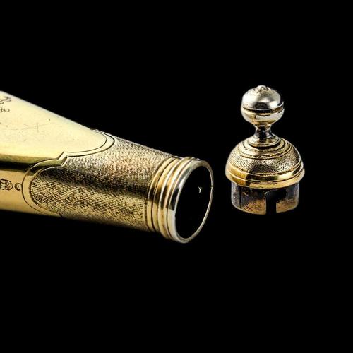 Antique Silver Gilt Scent Flask with Coronet Engraving, 1690s For Sale - Image 10 of 18