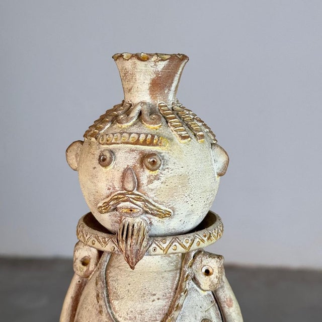 Hand-Sculpted Terracotta Figures attributed to Saverio Farci, 1960s, Set of 2 For Sale - Image 9 of 18