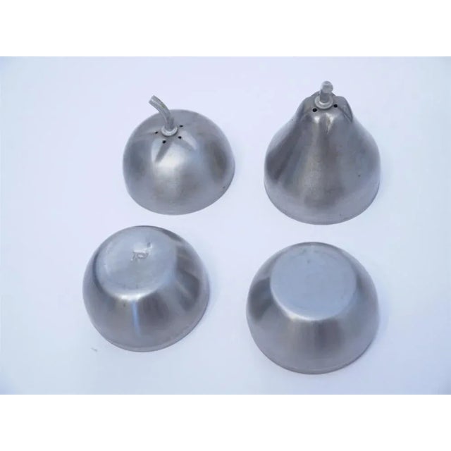 Mid-Century Modern Vintage Pear & Apple Metal Salt & Pepper Shakers - A Pair For Sale - Image 3 of 4