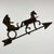 19th Century Salvaged Sheet Metal Weathervane Horse & Carriage For Sale - Image 10 of 12