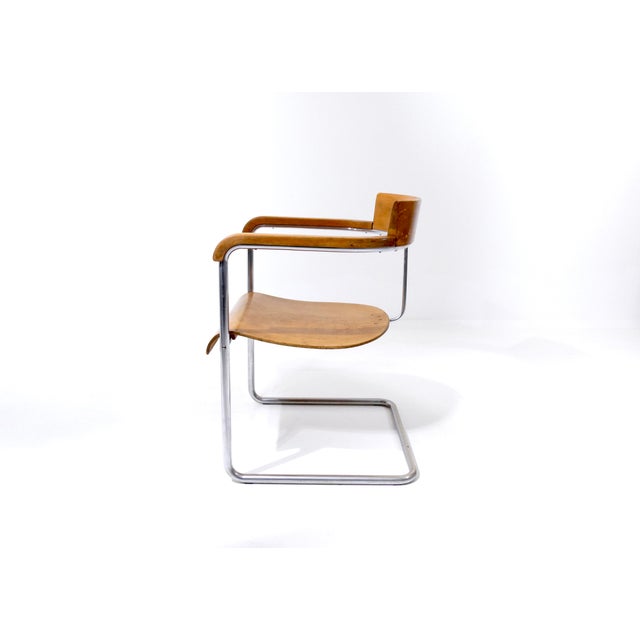 Vintage Czech Bauhaus H-128 Armchair by Jindrich Halabala for Up Závody, 1931 For Sale - Image 17 of 18