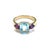 Metal Bochic “Orient” Blue Topaz & Amethyst Ring Set In 18K Gold & Silver For Sale - Image 7 of 11