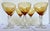 1930s Mid-Century Cambridge Glass Amber & Clear Stem Champagne Coupes - Set of 7 For Sale - Image 13 of 18