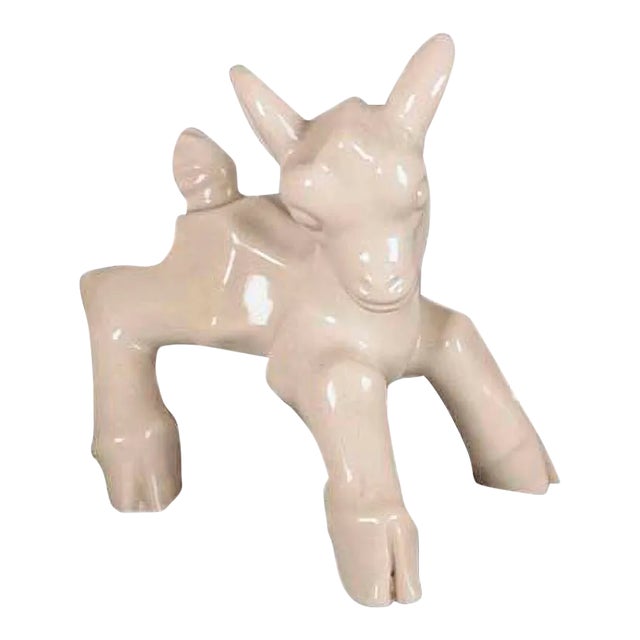 Art Deco Ceramic Suni Figurine by Ludwig König for Karlruher Majolika For Sale