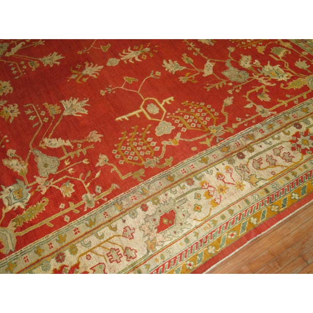 Antique Oushak Rug - 11'11" x 13'9" For Sale - Image 14 of 18