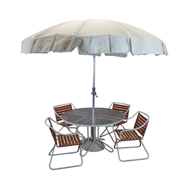 Brown Jordan MidCentury Aluminum Patio Set Chairish