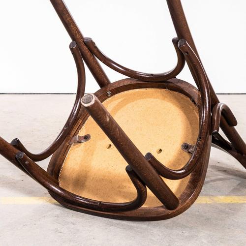 Upholstered Fan Back Bentwood Dining Chair, 1960s For Sale - Image 11 of 12