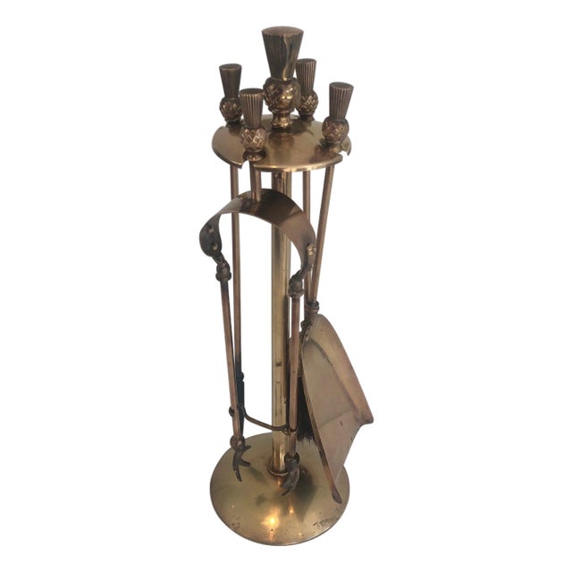Pineapple Brass Fireplace Tools For Sale