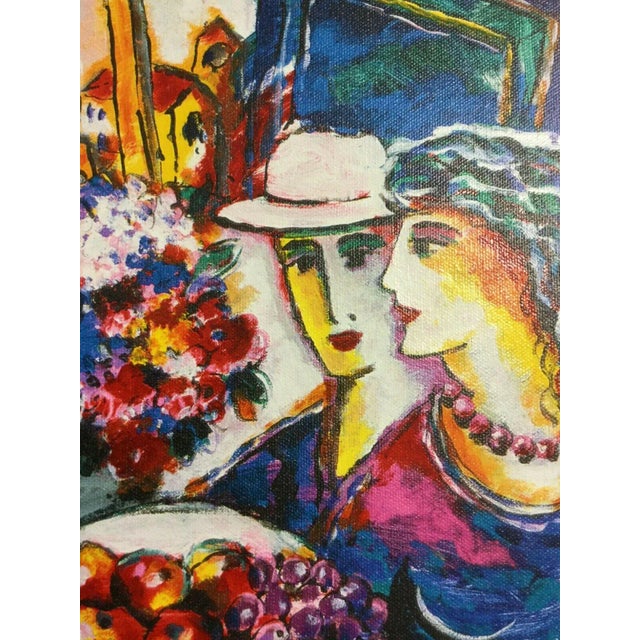 Modern Modern Unframed Canvas Winged Violinist Zamy Steynovitz Signed Seriolithograph For Sale - Image 3 of 5