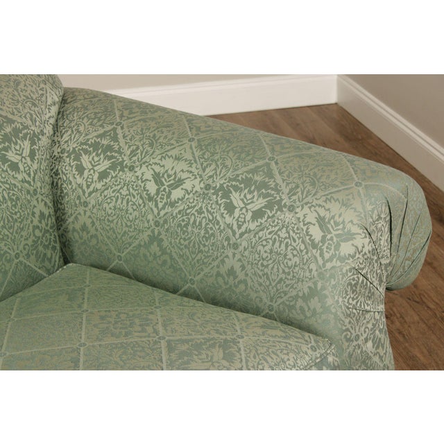 Wood EJ Victor Vintage Camelback Loveseat Sofa For Sale - Image 7 of 12