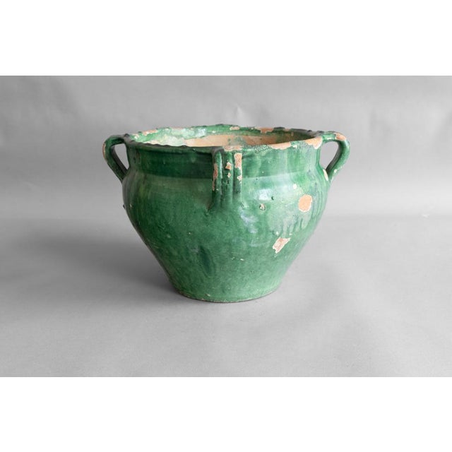 Ceramic Vintage Green Pots, 1920 For Sale - Image 7 of 7
