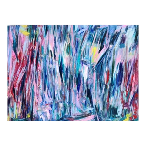 "Birds Singing" Contemporary Original Abstract Expressionist Oil Painting by Monica Shulman