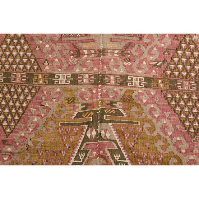 Mid 20th Century Oversize Handwoven Kilim Rug For Sale - Image 10 of 10