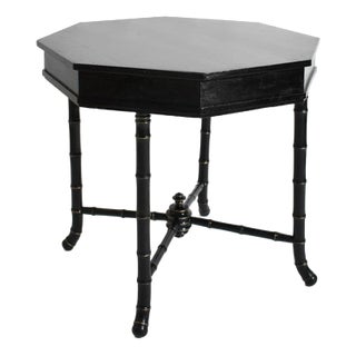 Octogonal Faux Bamboo Table, 1910s For Sale
