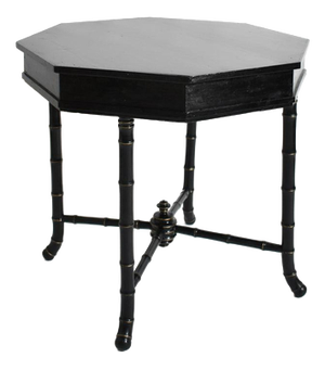 Octogonal Faux Bamboo Table, 1910s