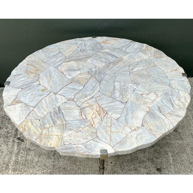 Vintage Faux Stone Coffee Table For Sale In West Palm - Image 6 of 12