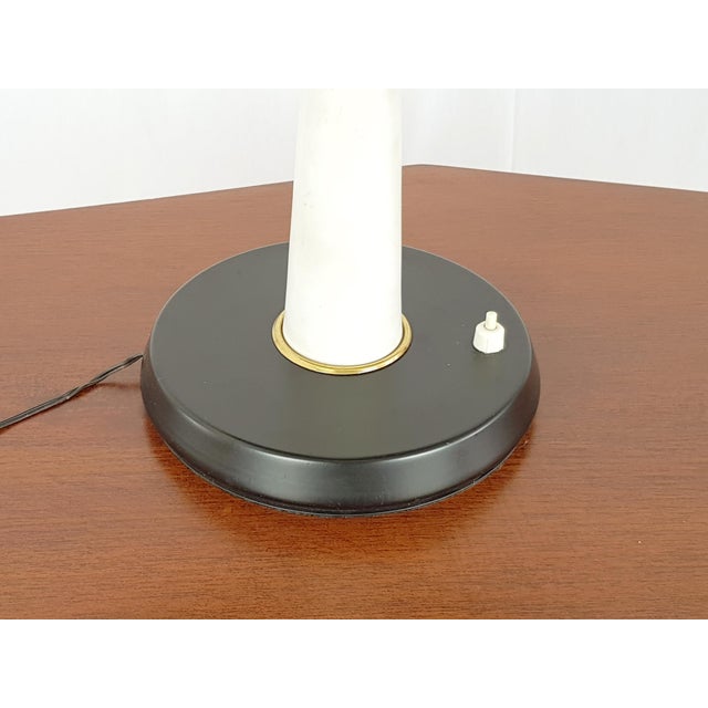 Mid-Century Modern Mid-Century Modern Italian Metal and Brass Table Lamp, 1950s For Sale - Image 3 of 13