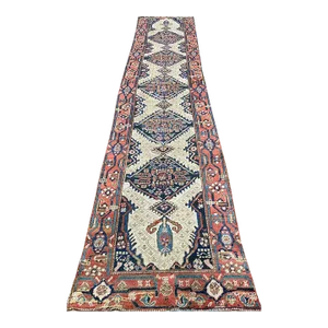 1920s Old Persian Sarab Runner Rug 3’1″ X 14’2″