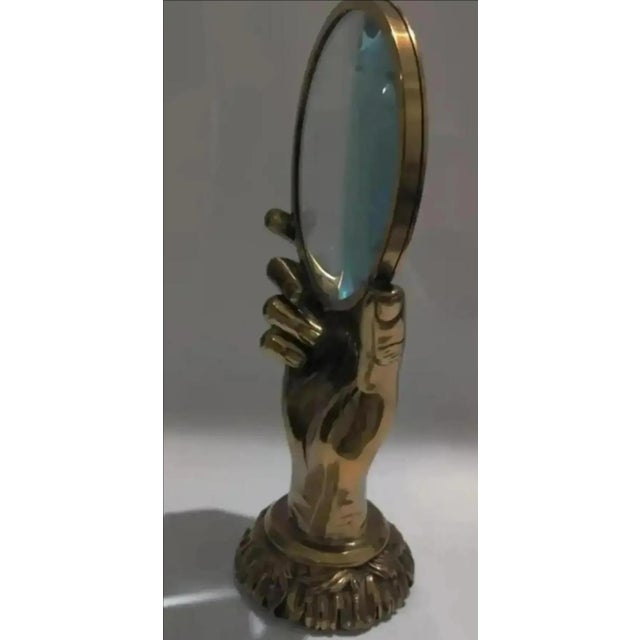 Late 20th Century Late 20th Century Maitland-Smith Figural Hand Shaped Desktop Magnifying Glass For Sale - Image 5 of 13