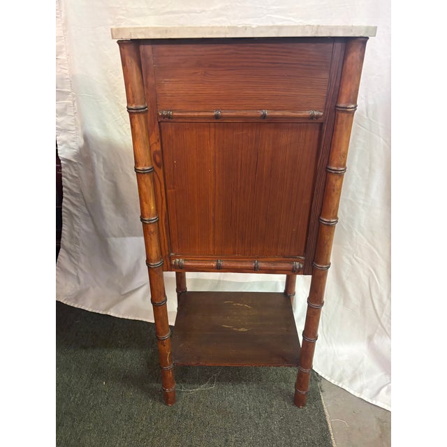 Mid 19th Century English Faux Bamboo Nightstand, 19th Century For Sale - Image 5 of 9