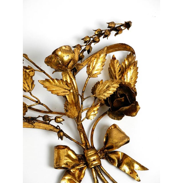 Large Florentine Candleholders in Gilded Metal, 1950s, Set of 2 For Sale - Image 14 of 18