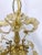 Brass Vintage Mid 20th Century Decorative Floral Brass Pendant Chandelier For Sale - Image 8 of 11