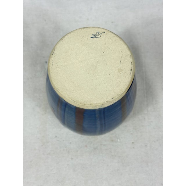 Vintage Blue Drip Vase For Sale In New Orleans - Image 6 of 8