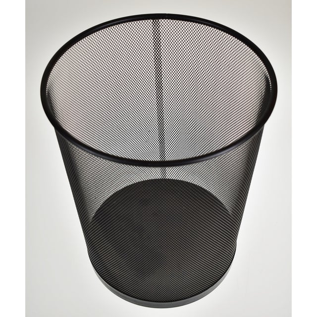 Vintage Black Wire Mesh Waste Basket Chairish