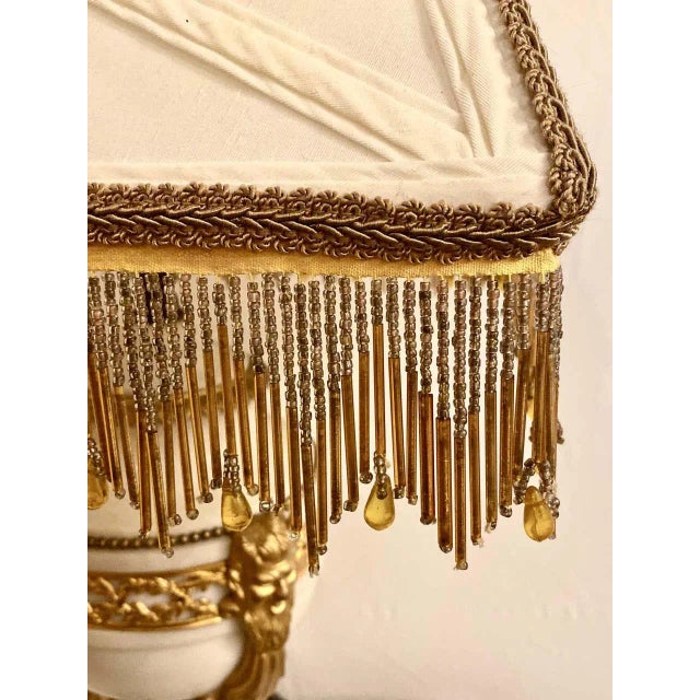 19th Century Marble and Bronze Table Lamp With Custom Shade, French For Sale In New York - Image 6 of 12