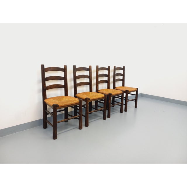Vintage Brutalist Chairs by Georges Robert, 1960s, Set of 4 For Sale - Image 6 of 18