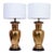 Pair Large Brass Lamps For Sale