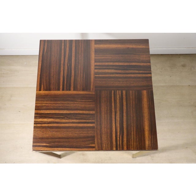 Brown Vintage Rosewood and Bronze Side Table, 1960 For Sale - Image 8 of 18