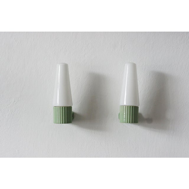 Ceramic Wall Sconces by Hans-Agne Jakobsson for Ifö, Sweden, 1960s, Set of 2 For Sale - Image 6 of 6