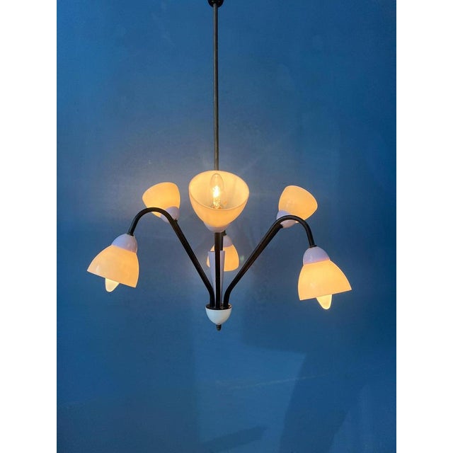 Mid-Century Lilac Spider Lamp, 1950s For Sale - Image 4 of 11