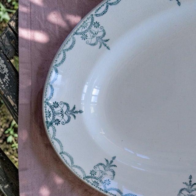 Large Antique French Platter from Moulin Des Loups, 1888 For Sale - Image 4 of 7