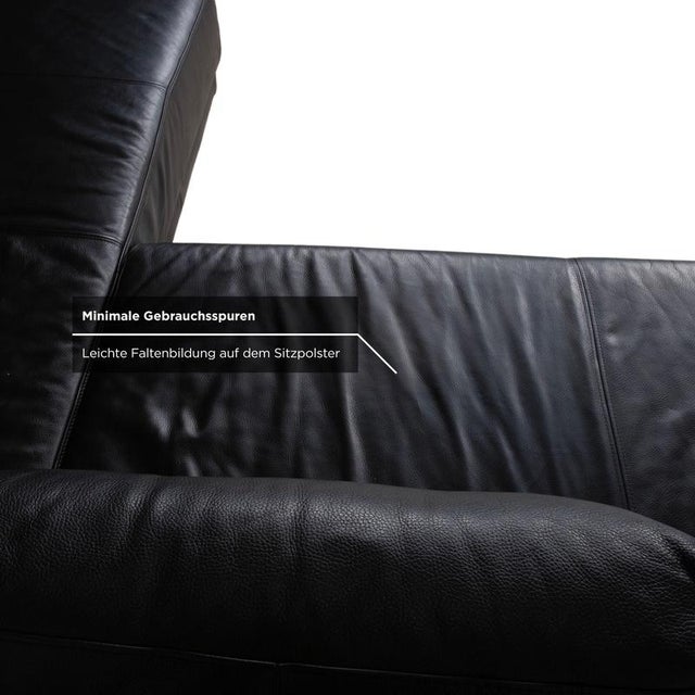 Brand Face Corner Sofa in Black Leather from Ewald Schillig For Sale - Image 12 of 18