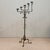Charcoal Spanish Revival Hand Forged Iron and Brass Torchère ~ Floor Candelabra For Sale - Image 8 of 18