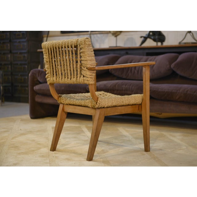 1940s Armchair by Adrien Audoux and Frida Minet for Vibo Vesoul, 1940s For Sale - Image 5 of 10