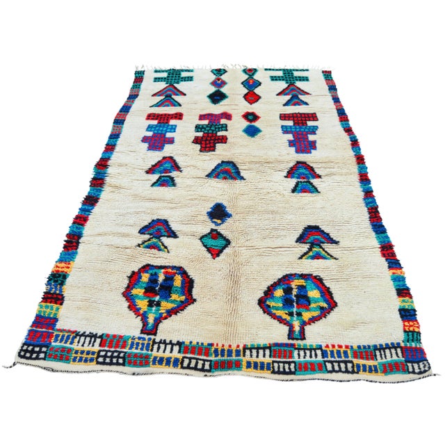 Mid 20th Century Vintage Moroccan Rug - 7'5'' X 4'7'' For Sale - Image 10 of 13