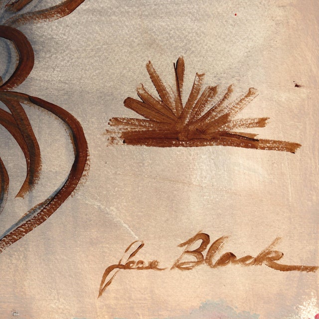 La Lumbre - Abstract Brown Tone Figurative Cowgirl Portrait Original Artwork by Jesse Black For Sale In Los Angeles - Image 6 of 7