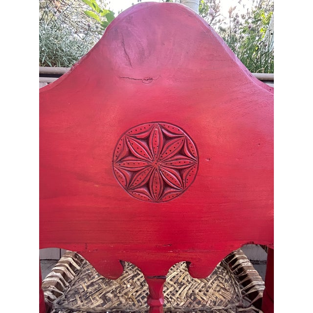 Mid 20th Century Afghan Low Cedar Chairs- a Pair For Sale - Image 9 of 11