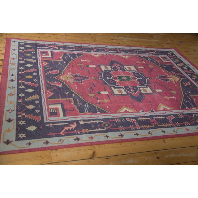 Vintage Stone Wash Dhurrie Rug - 6'2" X 8'11" For Sale In New York - Image 6 of 11