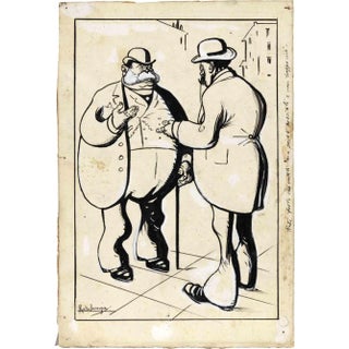 Gabriele Galantara, Temo che le Rivelazioni dell'Avanti\., 1904, Mixed Media For Sale