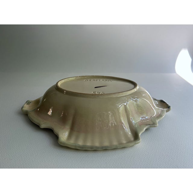 1940s German Art Deco Drip Glaze Celadon Art Pottery Bowl For Sale - Image 17 of 18