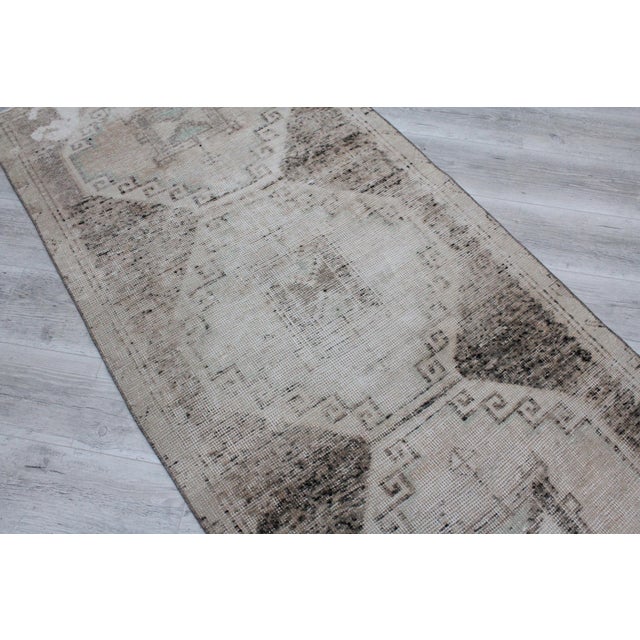 Textile Rustic Anatolian Turkish Rug Runner - 37" X 139.5" For Sale - Image 7 of 11