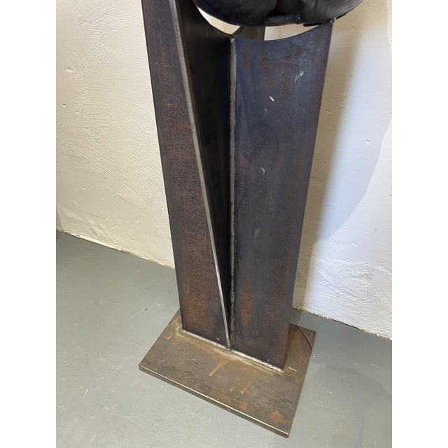 Rainer Sieben, Vagant Sculpture, 1980s, Bronze & Iron For Sale - Image 4 of 6